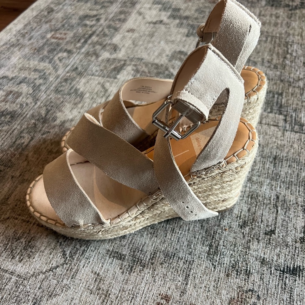 Women's Beige Wedges - Picture 2 of 4